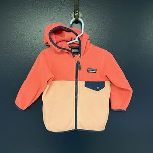 Patagonia fleece jacket 6-12 months, rosebud pink